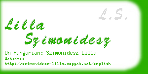 lilla szimonidesz business card